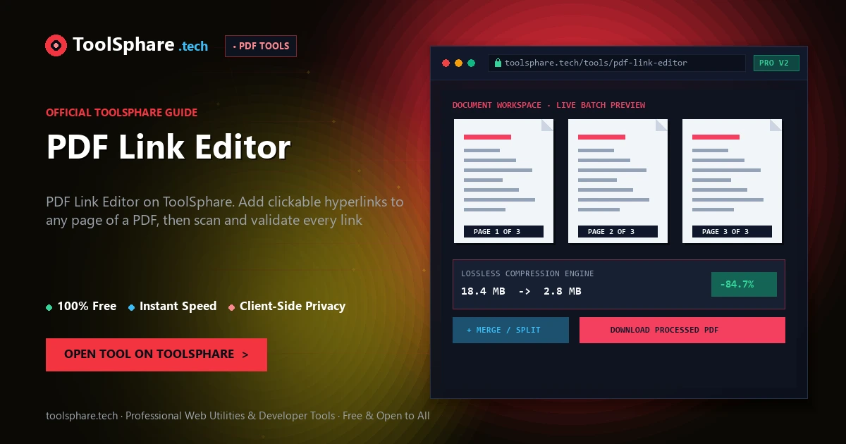PDF Link Editor: free online guide - ToolSphare Guide