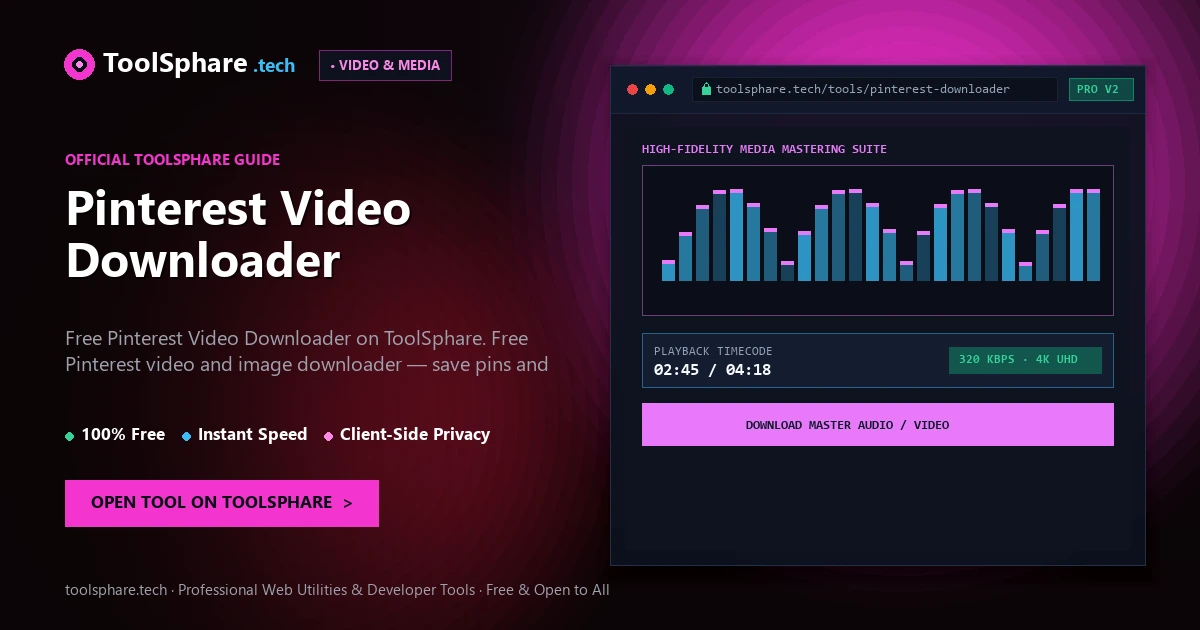 Pinterest Video Downloader: free online guide - ToolSphare Guide