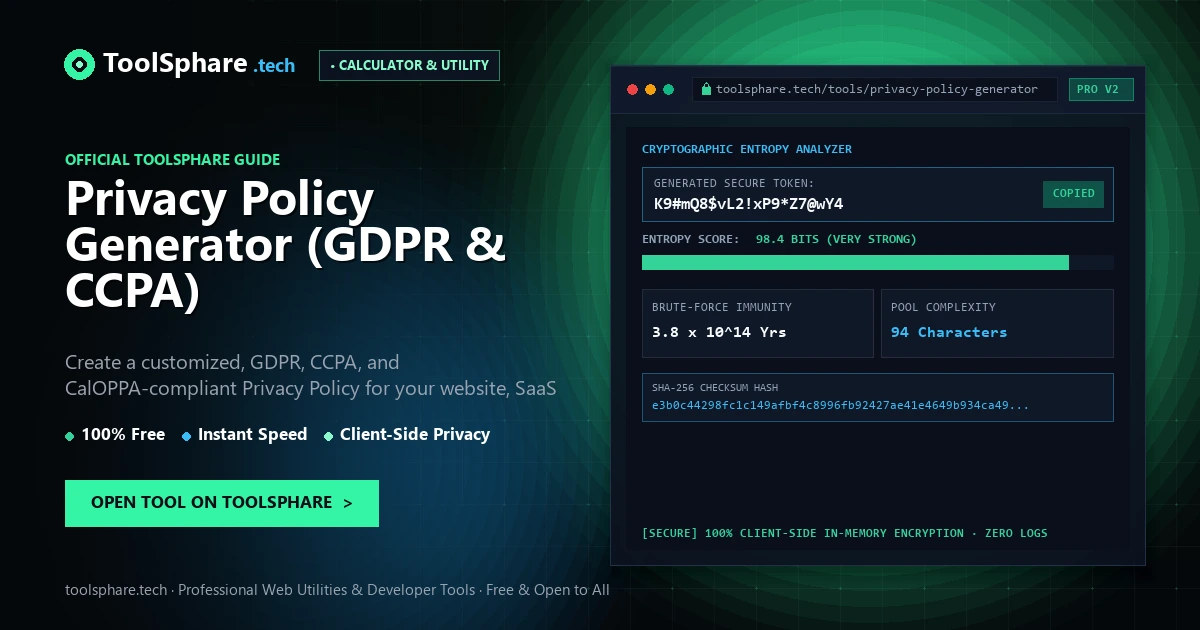 Privacy Policy Generator (GDPR & CCPA): free online guide