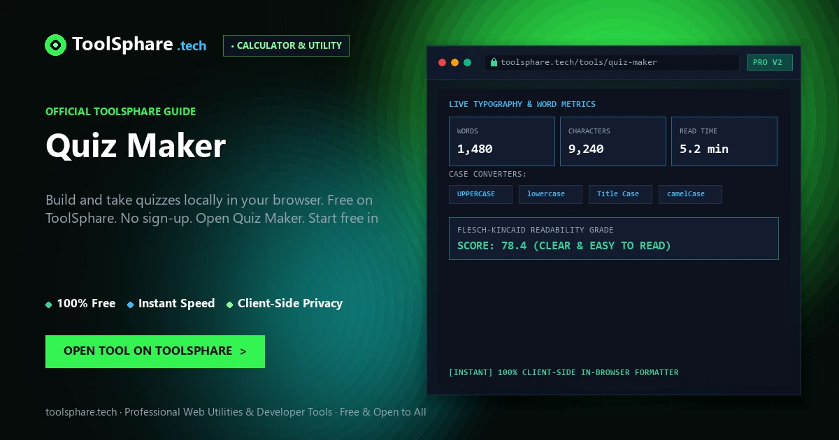 Quiz Maker: free online guide - ToolSphare Guide