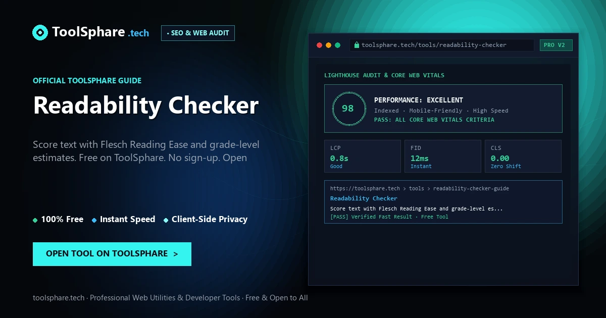 Readability Checker: free online guide - ToolSphare Guide