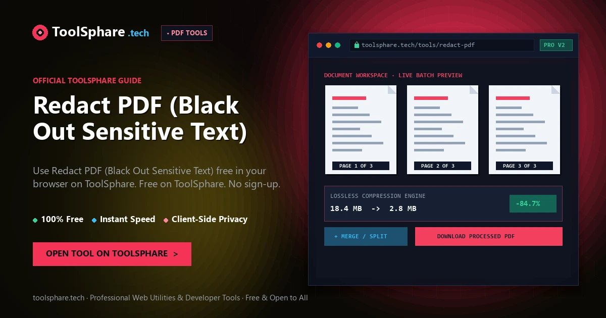 Redact PDF (Black Out Sensitive Text): free online guide