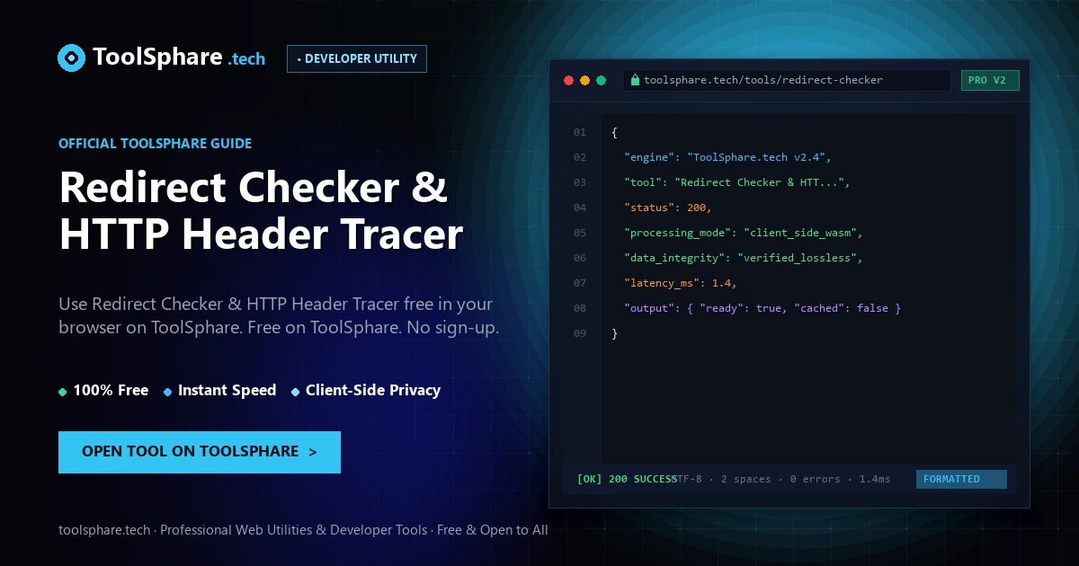 Redirect Checker & HTTP Header Tracer: free online guide - ToolSphare Guide