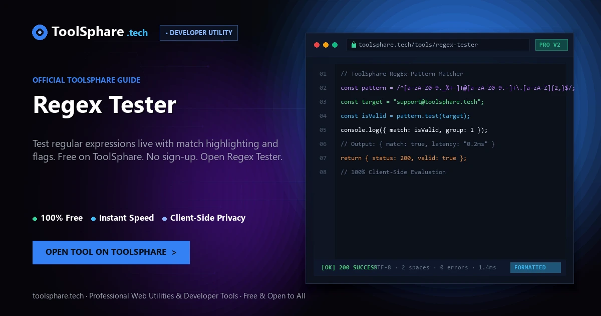 Regex Tester: free online guide