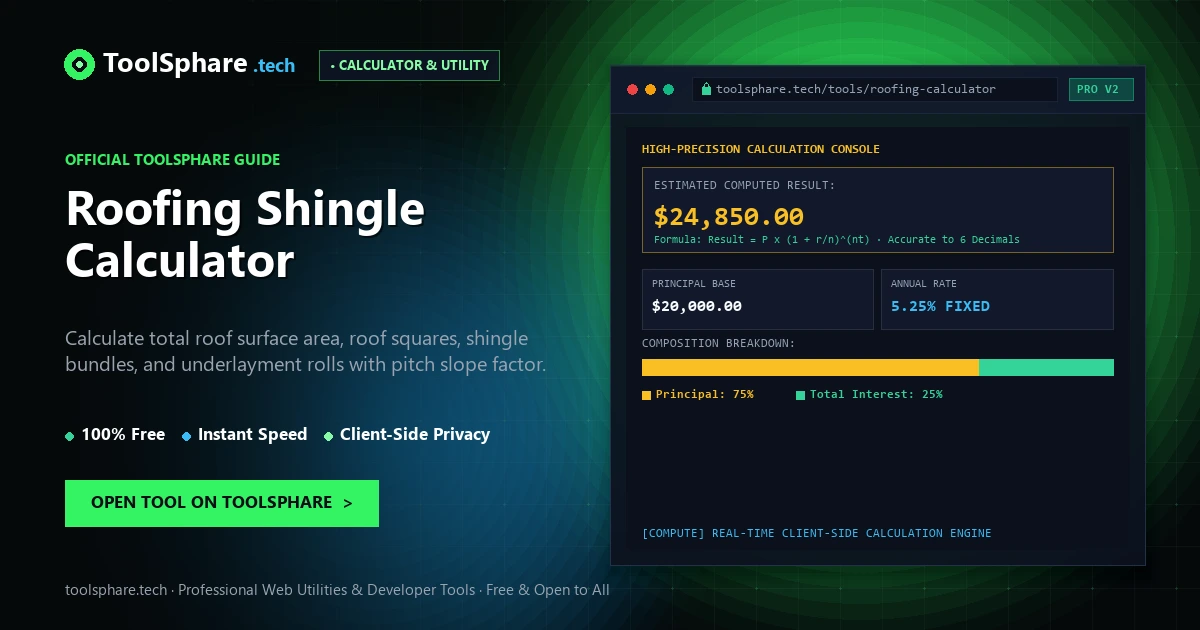 Roofing Shingle Calculator: free online guide