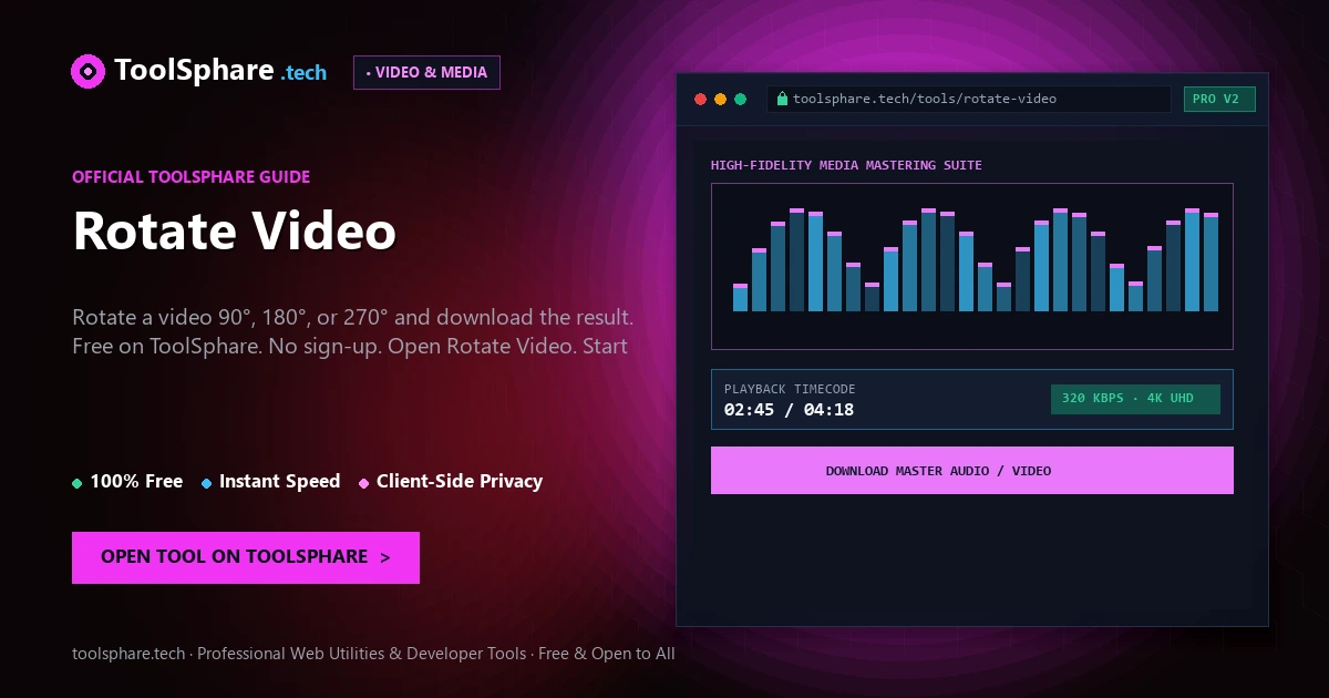 Rotate Video: free online guide - ToolSphare Guide