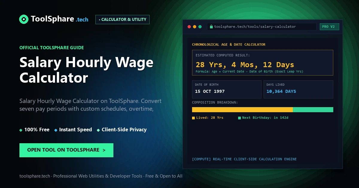 Salary Hourly Wage Calculator: free online guide - ToolSphare Guide