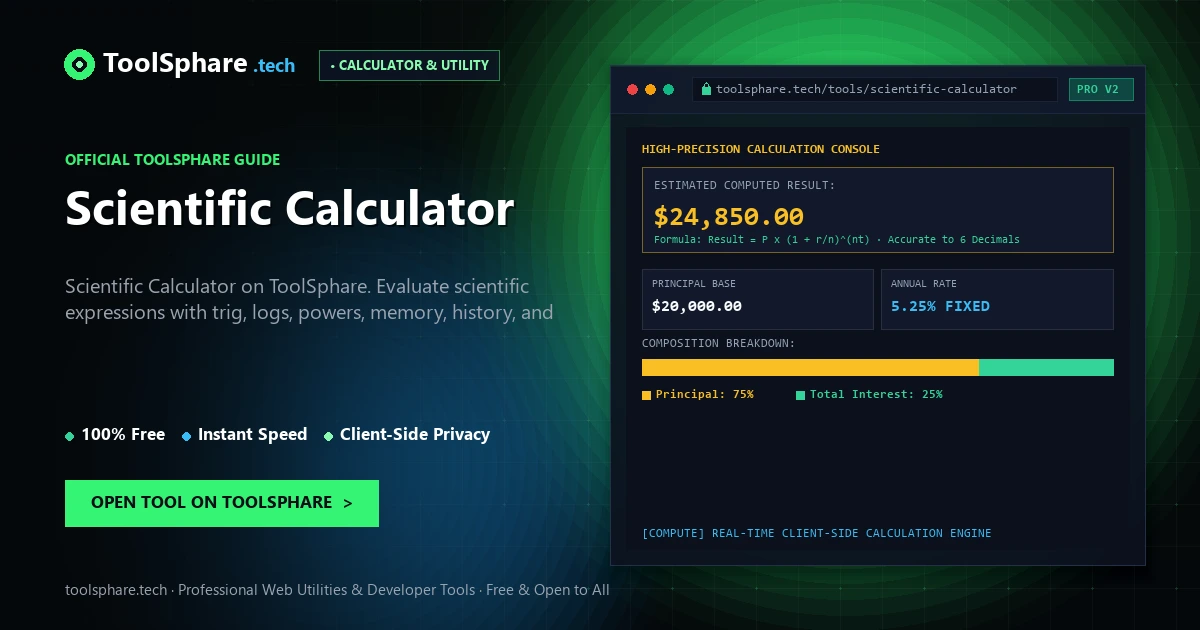 Scientific Calculator: free online guide - ToolSphare Guide