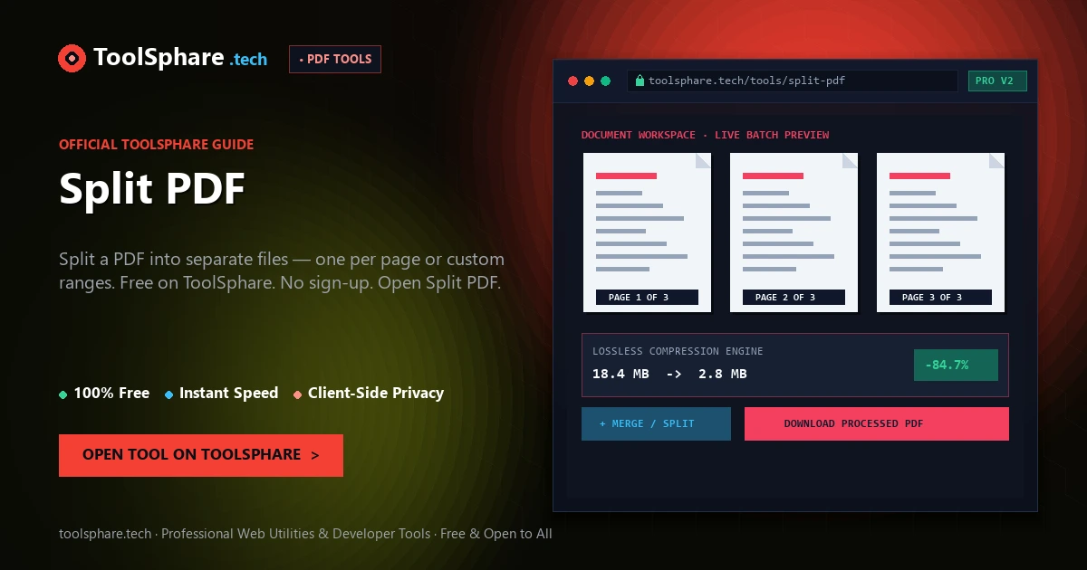 Split PDF: free online guide - ToolSphare Guide