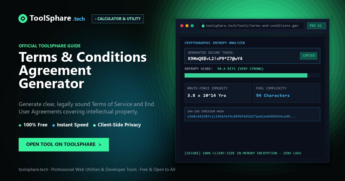 Terms & Conditions Agreement Generator: free online guide
