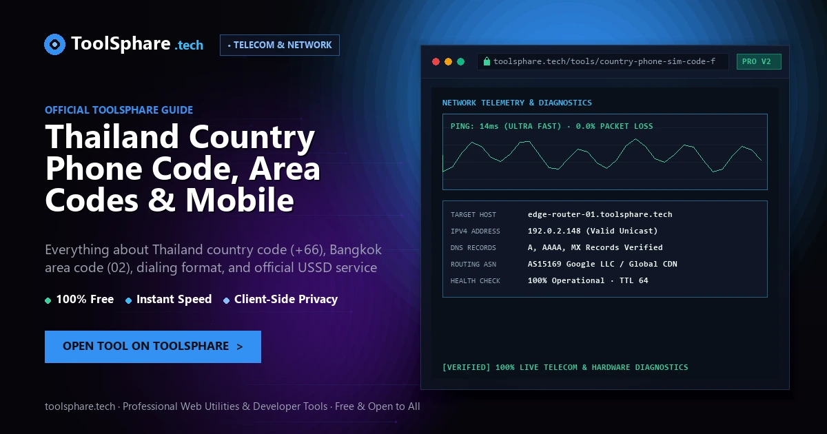 Thailand Country Phone Code, Area Codes & Mobile Carrier USSD Guide (AIS, True, DTAC)
