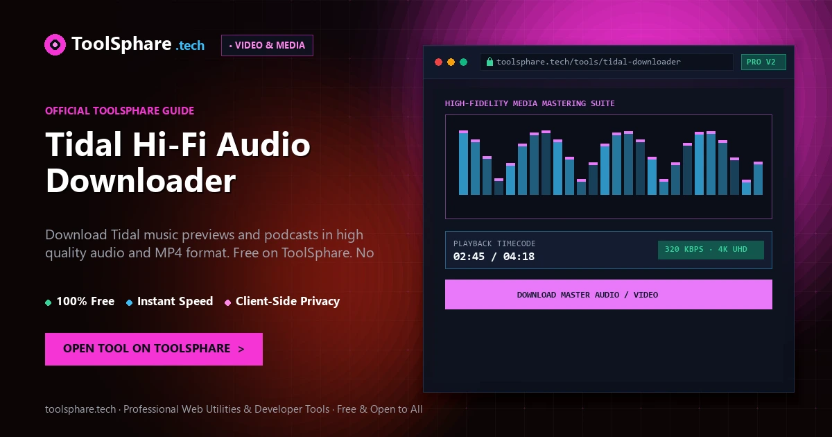Tidal Hi-Fi Audio Downloader: free online guide