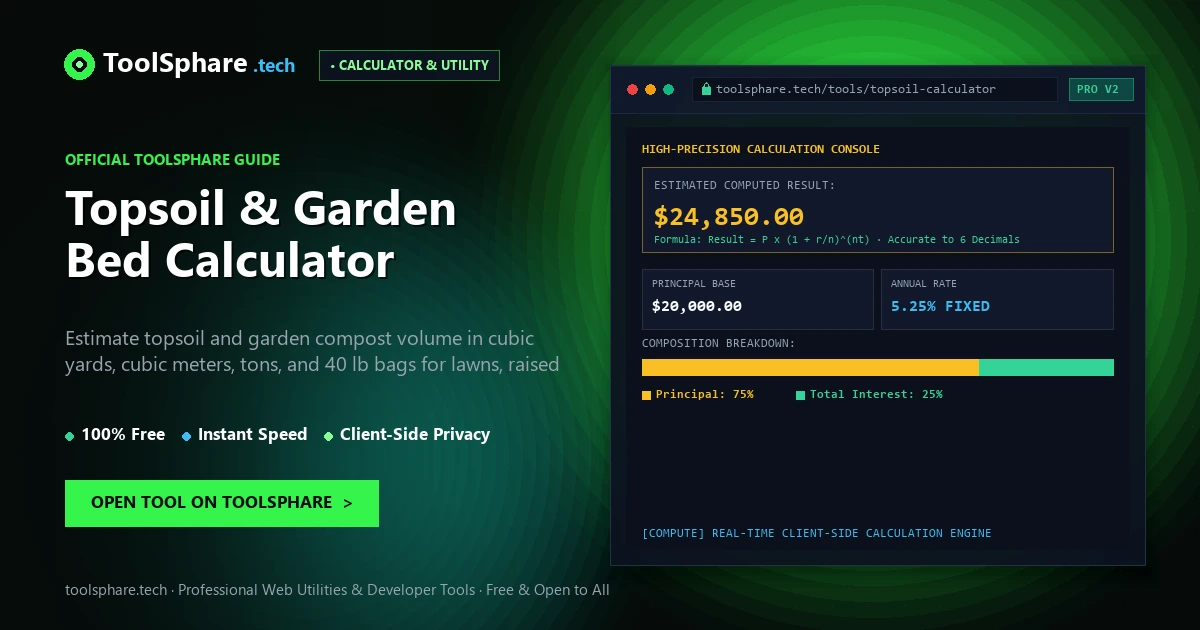 Topsoil & Garden Bed Calculator: free online guide