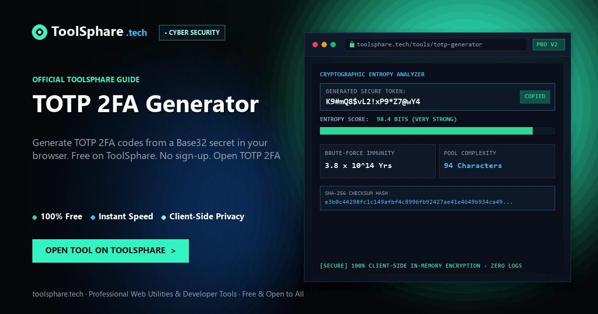 TOTP 2FA Generator: free online guide