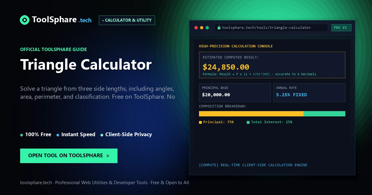 Triangle Calculator: free online guide - ToolSphare Guide