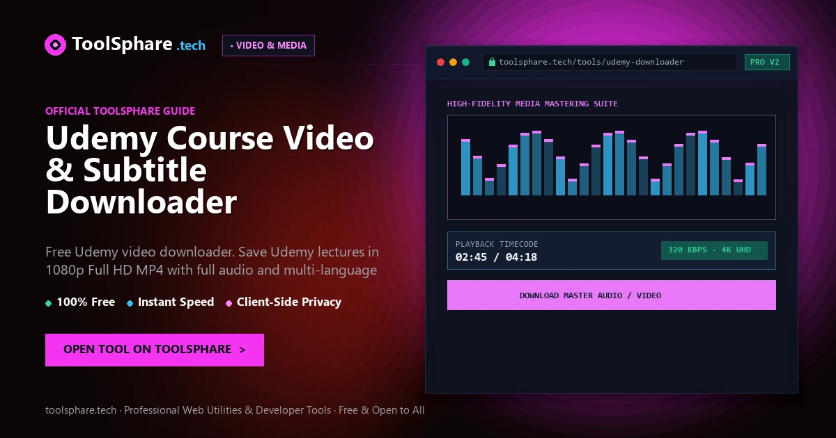 Udemy Course Video & Subtitle Downloader: free online guide