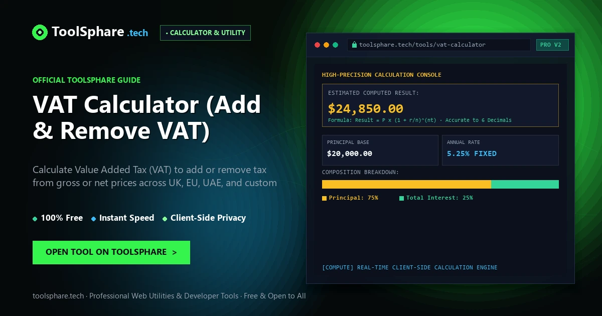 VAT Calculator (Add & Remove VAT): free online guide