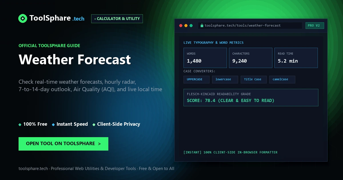 Weather Forecast: free online guide - ToolSphare Guide