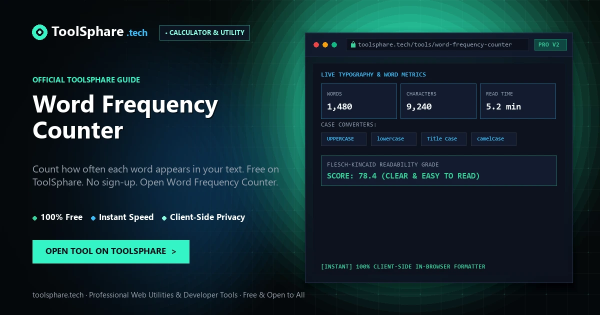 Word Frequency Counter: free online guide - ToolSphare Guide