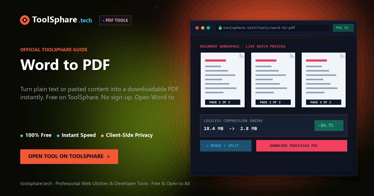 Word to PDF: free online guide - ToolSphare Guide