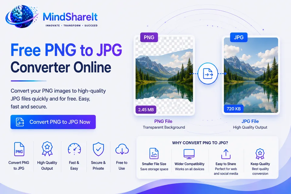 Screenshot of the free PNG to JPG tool on ToolSphare