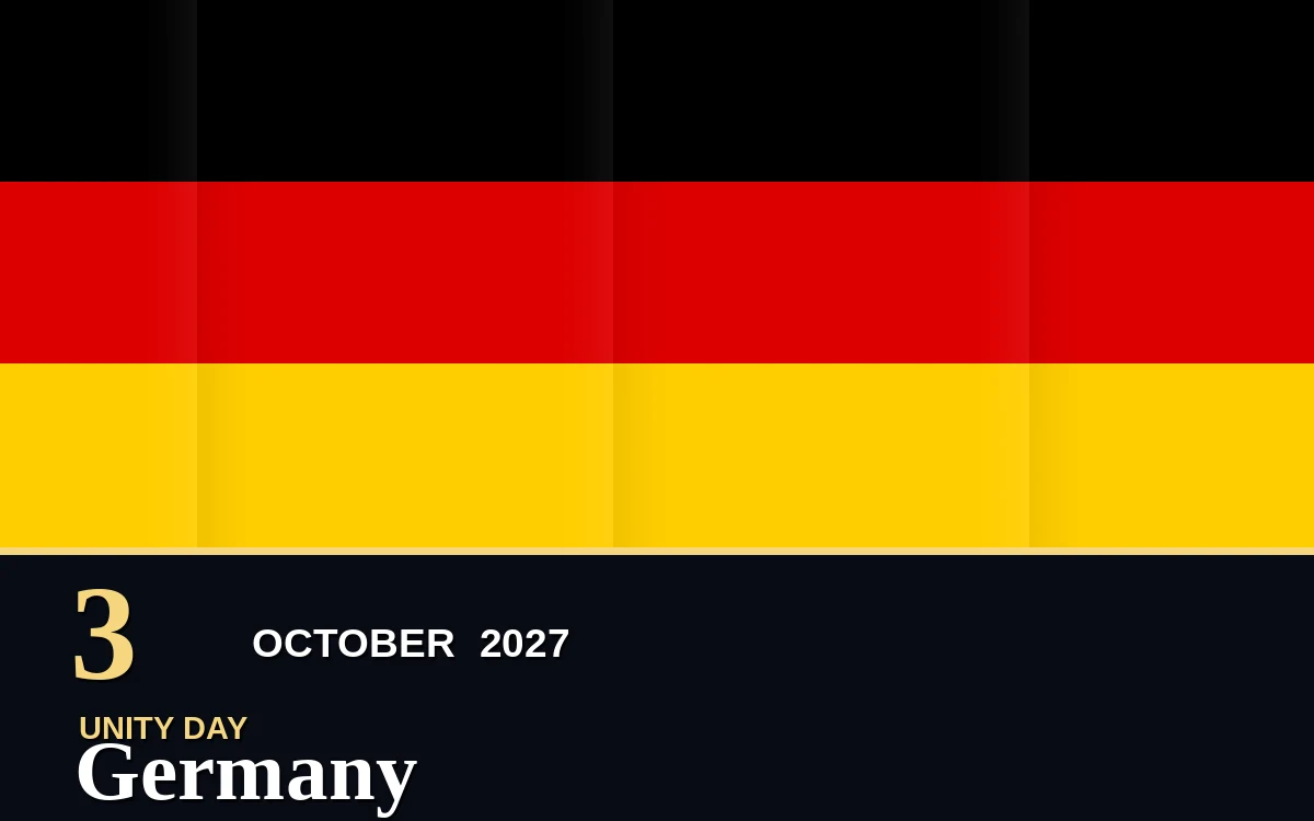 Original Germany Unity Day poster for Sunday, 3 October 2027 in Berlin