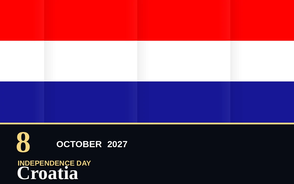 Original Croatia Independence Day poster for Friday, 8 October 2027 in Zagreb
