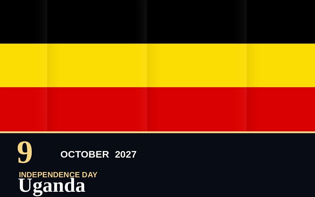 Original Uganda Independence Day poster for Saturday, 9 October 2027 in Kampala