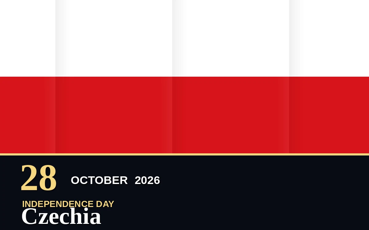 Original Czechia Independence Day poster for Wednesday, 28 October 2026 in Prague