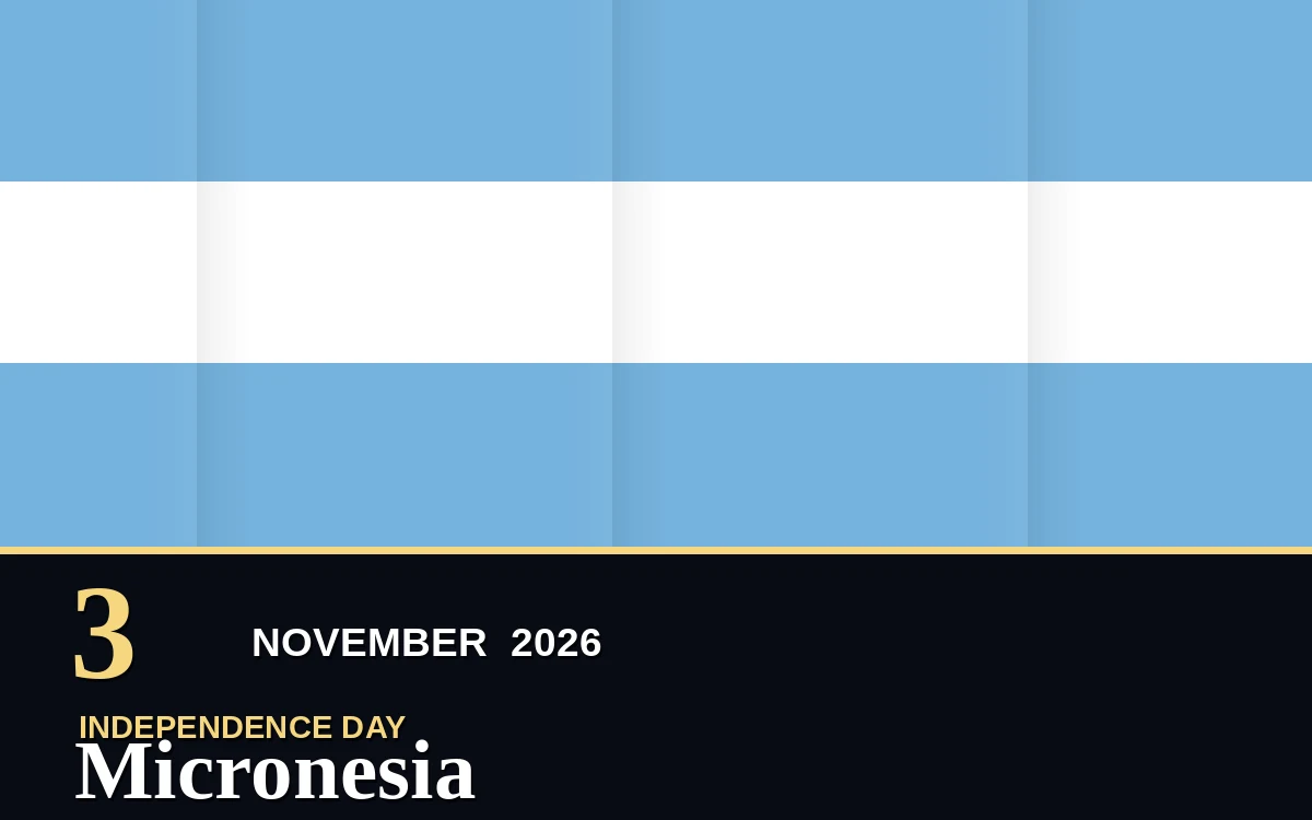Original Micronesia Independence Day poster for Tuesday, 3 November 2026 in Palikir