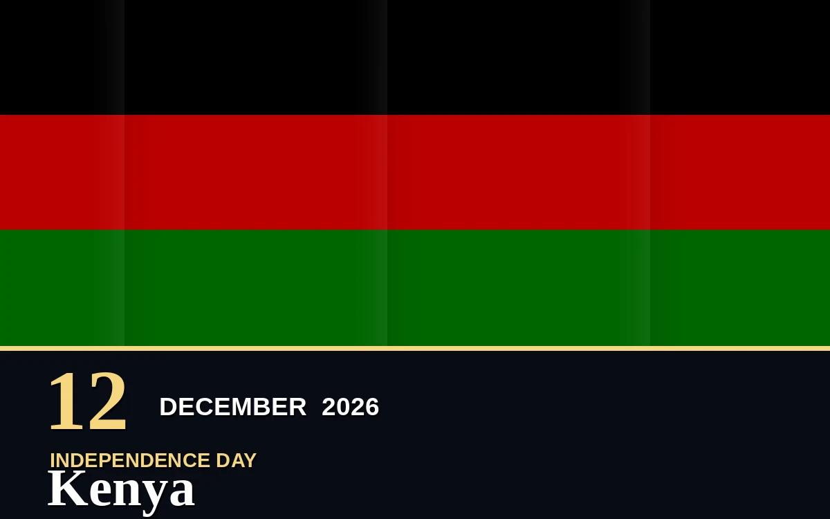 Original Kenya Independence Day poster for Saturday, 12 December 2026 in Nairobi