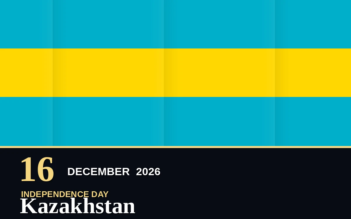 Original Kazakhstan Independence Day poster for Wednesday, 16 December 2026 in Astana