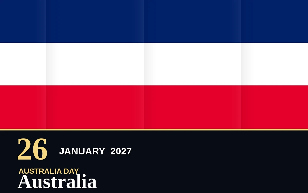 Original Australia Australia Day poster for Tuesday, 26 January 2027 in Canberra