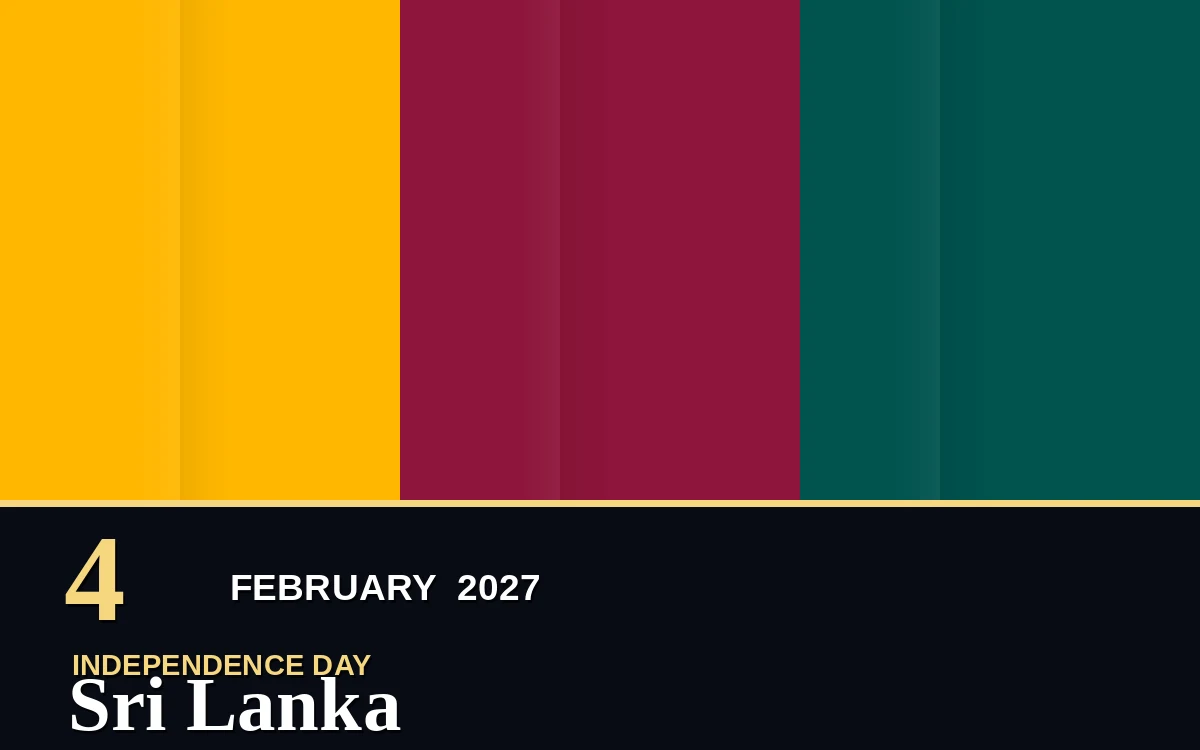 Original Sri Lanka Independence Day poster for Thursday, 4 February 2027 in Colombo