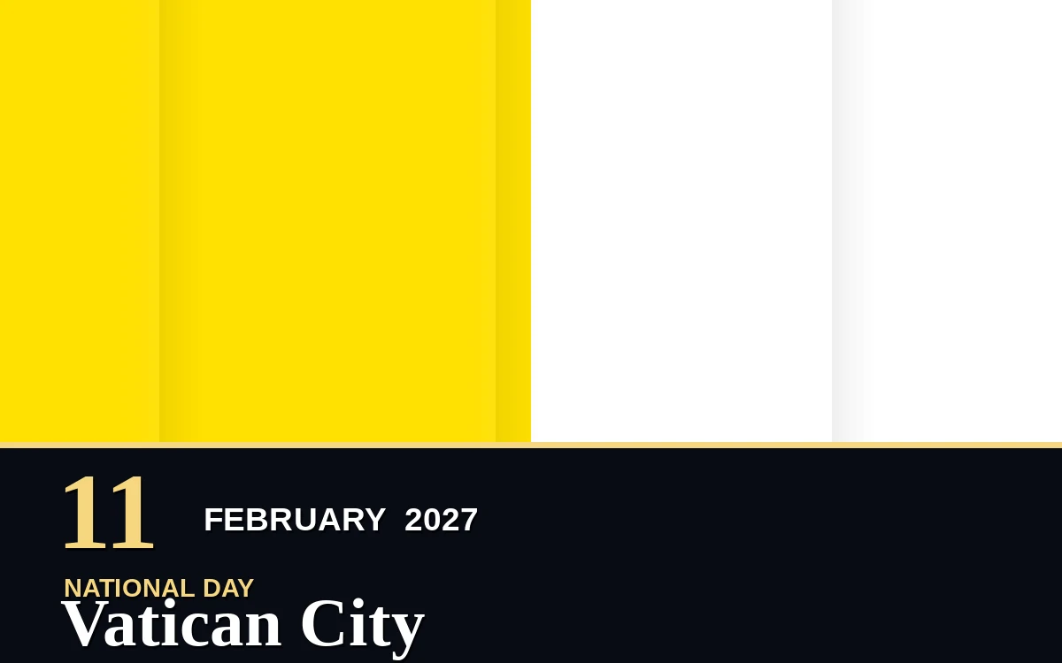 Original Vatican City National Day poster for Thursday, 11 February 2027 in Vatican City