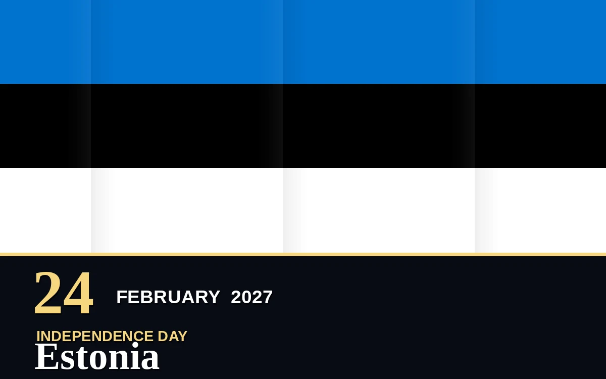 Original Estonia Independence Day poster for Wednesday, 24 February 2027 in Tallinn