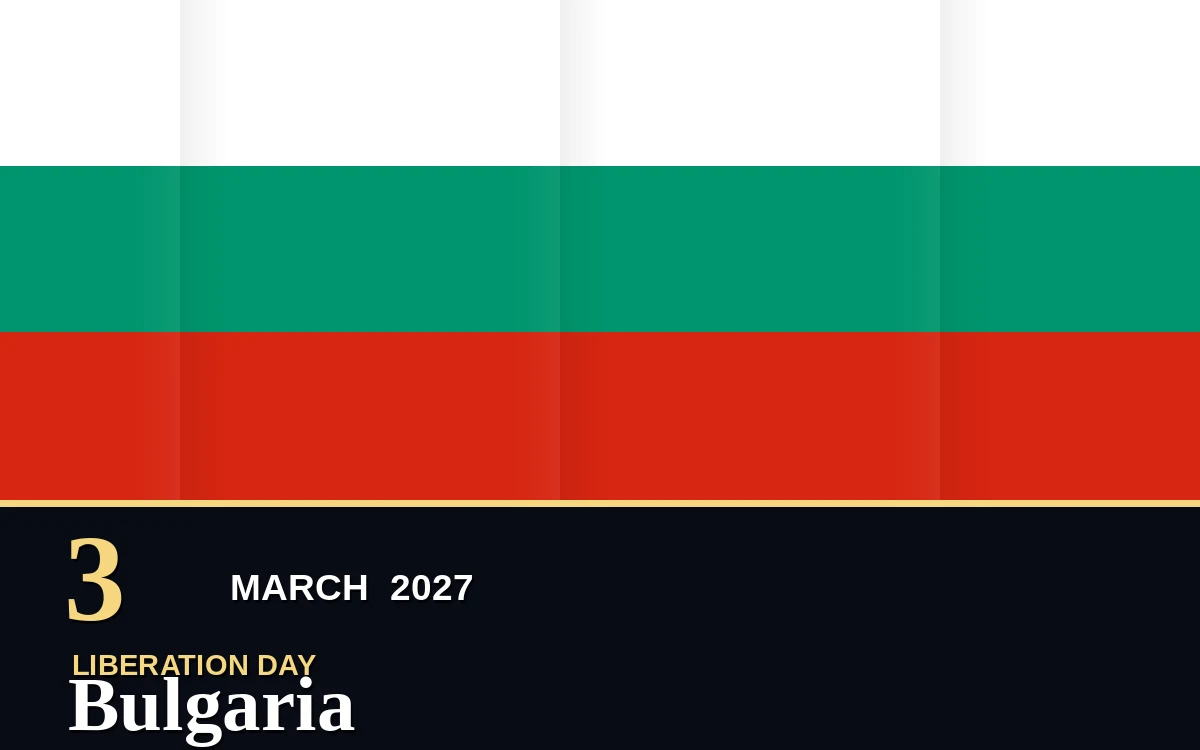 Original Bulgaria Liberation Day poster for Wednesday, 3 March 2027 in Sofia