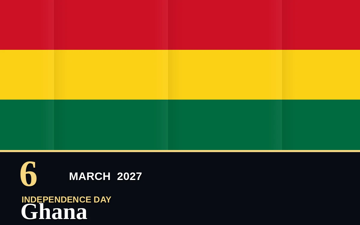 Original Ghana Independence Day poster for Saturday, 6 March 2027 in Accra