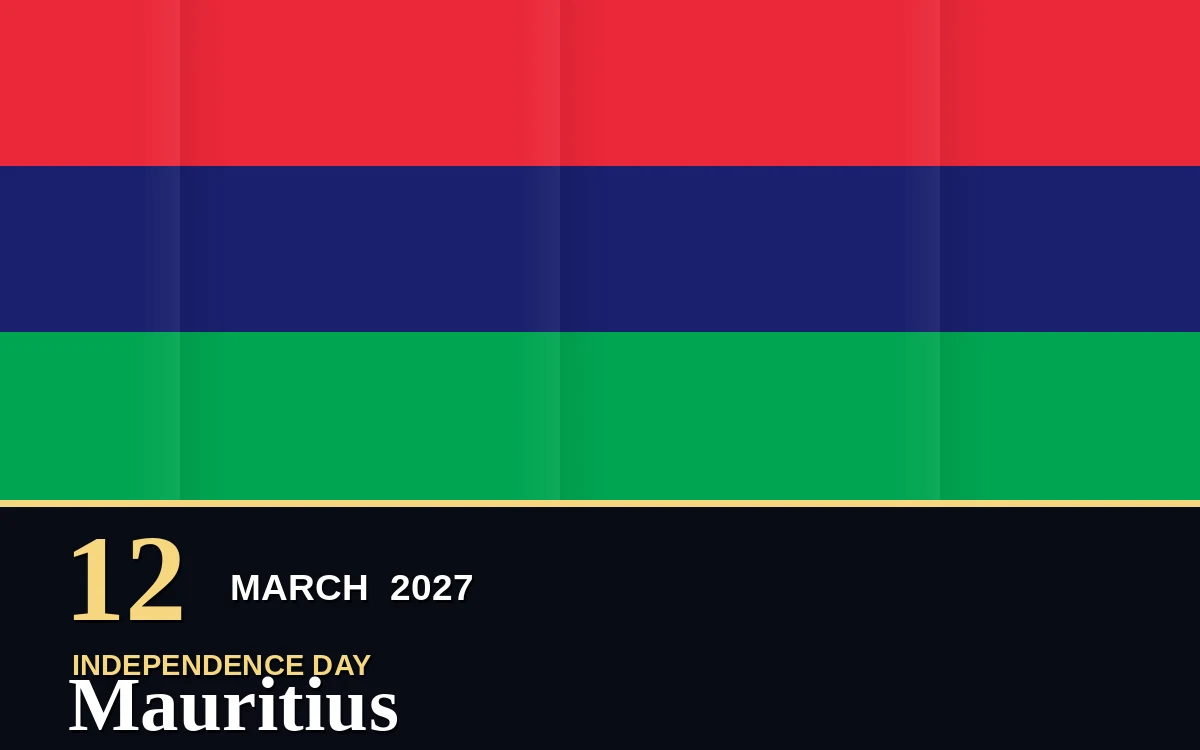Original Mauritius Independence Day poster for Friday, 12 March 2027 in Port Louis
