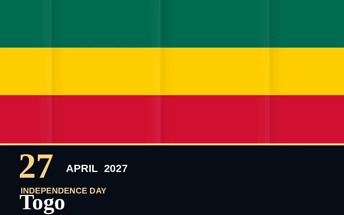 Original Togo Independence Day poster for Tuesday, 27 April 2027 in Lome