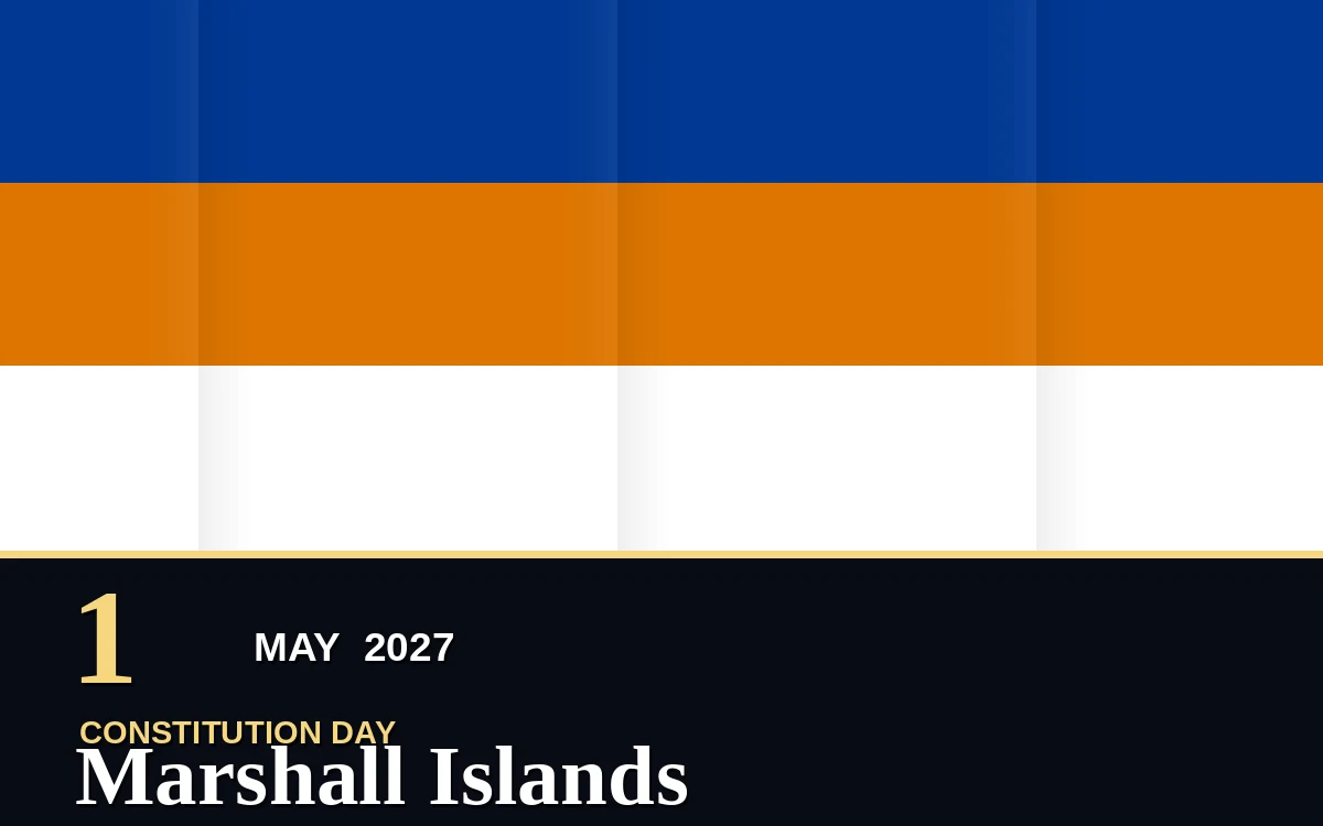 Original Marshall Islands Constitution Day poster for Saturday, 1 May 2027 in Majuro