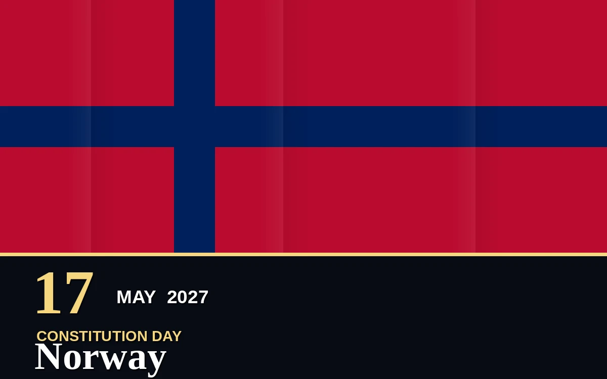 Original Norway Constitution Day poster for Monday, 17 May 2027 in Oslo