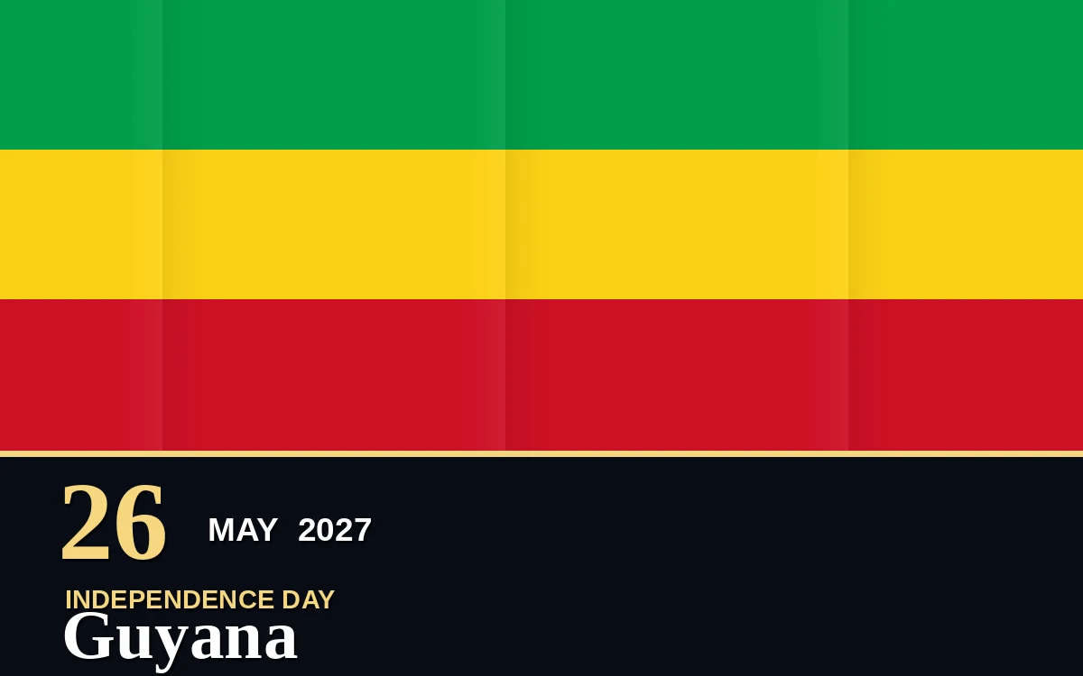 Original Guyana Independence Day poster for Wednesday, 26 May 2027 in Georgetown