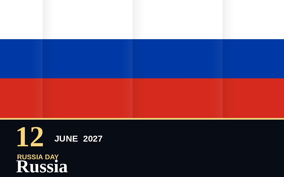 Original Russia Russia Day poster for Saturday, 12 June 2027 in Moscow