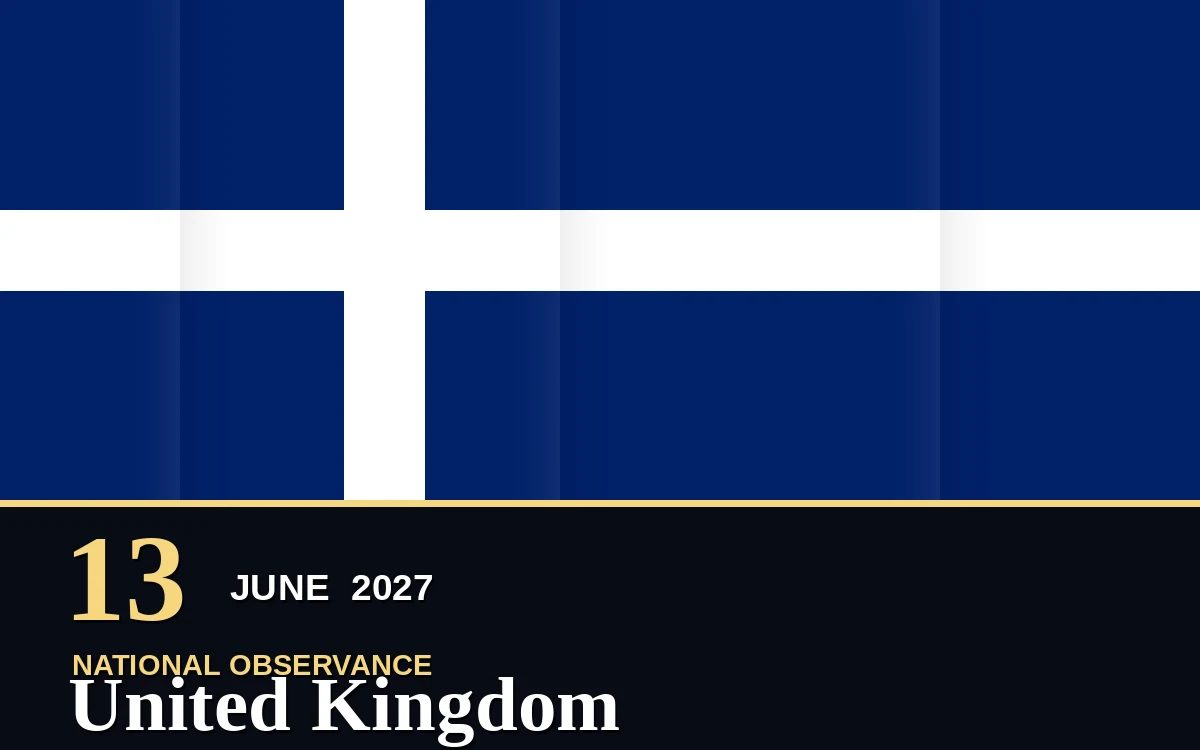 Original United Kingdom National Observance poster for Sunday, 13 June 2027 in London