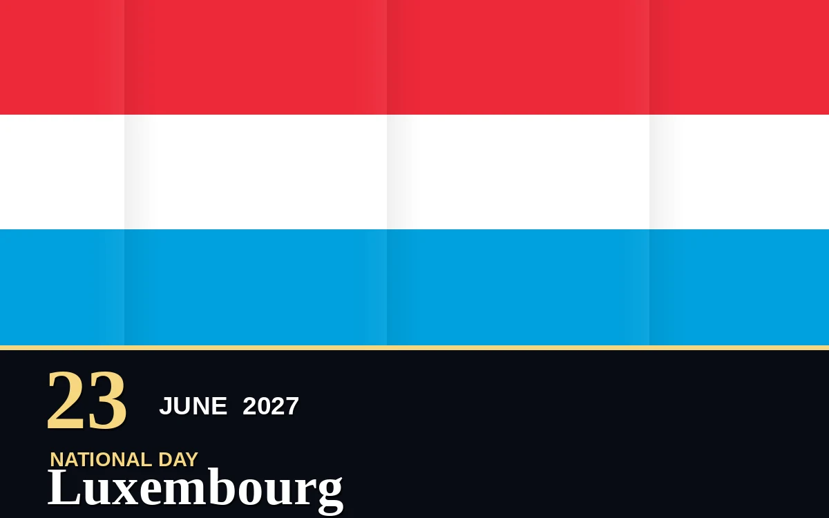 Original Luxembourg National Day poster for Wednesday, 23 June 2027 in Luxembourg