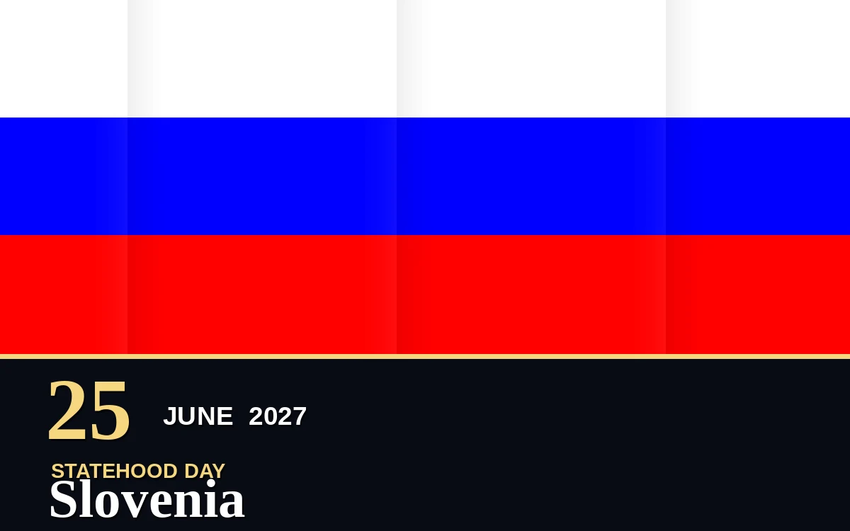Original Slovenia Statehood Day poster for Friday, 25 June 2027 in Ljubljana
