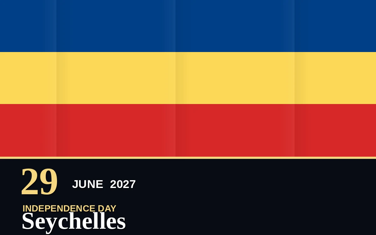 Original Seychelles Independence Day poster for Tuesday, 29 June 2027 in Victoria