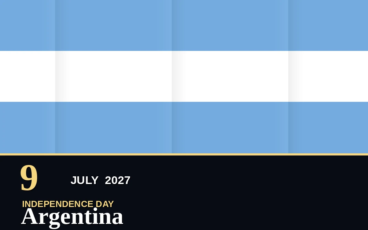 Original Argentina Independence Day poster for Friday, 9 July 2027 in Buenos Aires