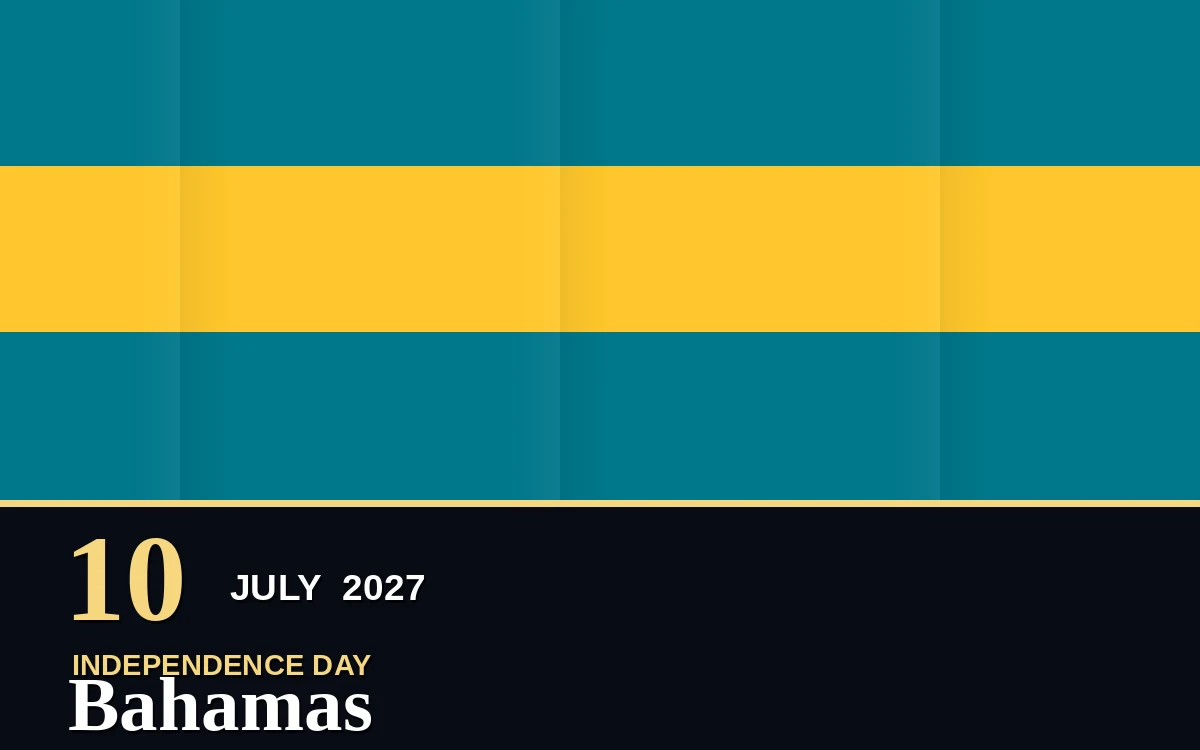 Original Bahamas Independence Day poster for Saturday, 10 July 2027 in Nassau